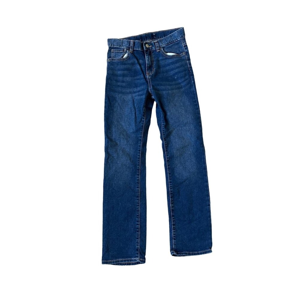 Old Navy Juniors Size 14 Dark Wash Straight High Rise Denim Jeans Adjustable